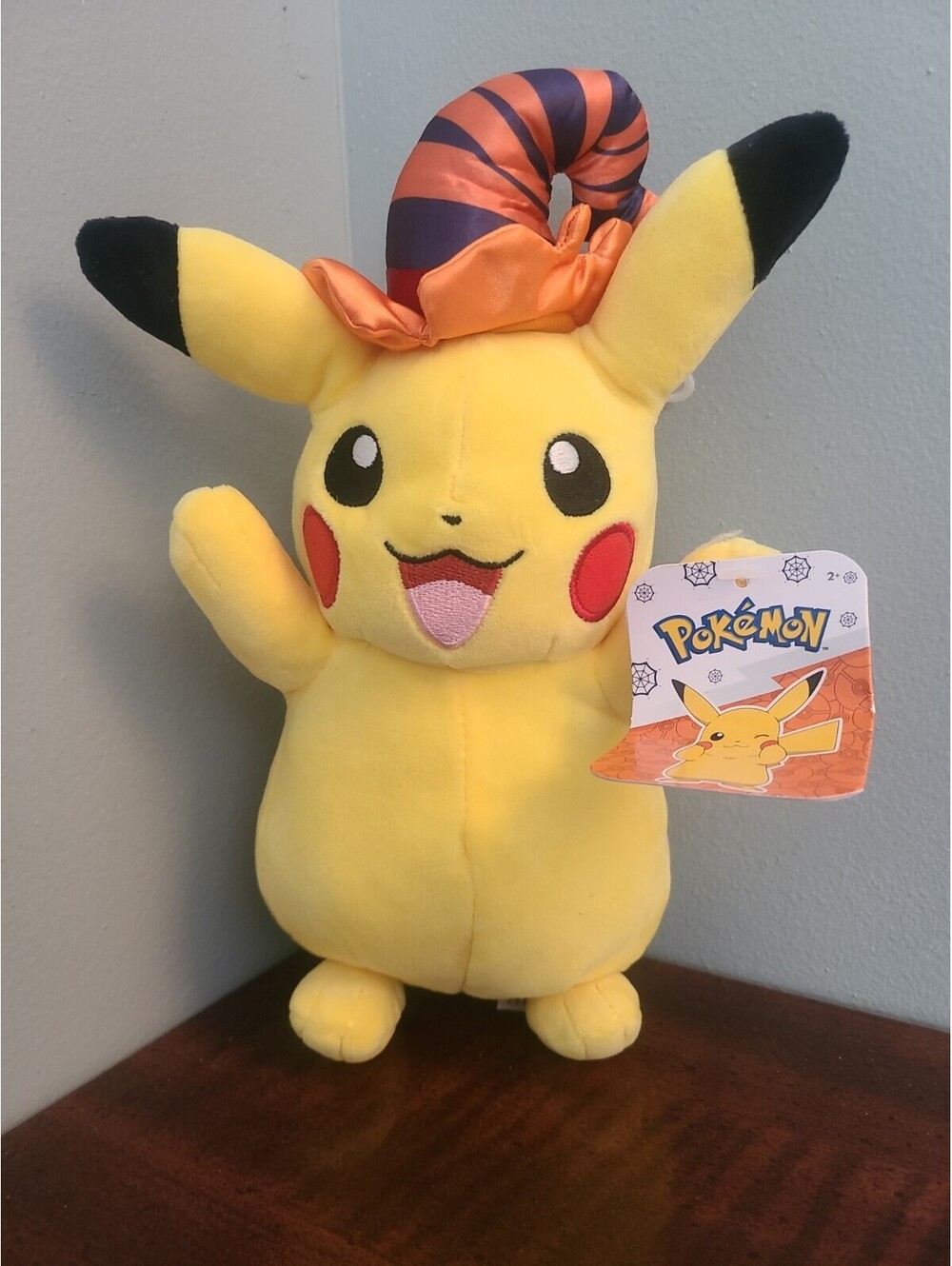 Pokemon Pikachu Halloween Witch Hat Plush 8” NWT